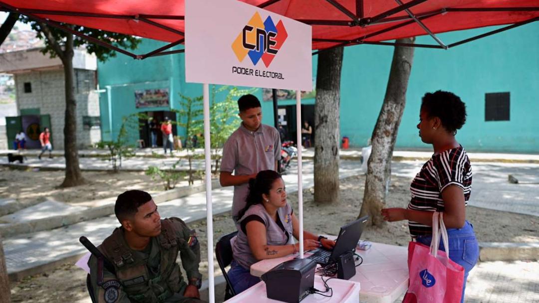 Venezuelan citizens register to vote ahead of the upcoming presidential election, in Caracas, Venezuela March 19, 2024.